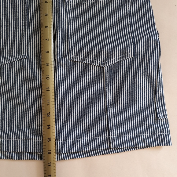 L.C. King Hickory Stripe Denim with Indigo Trim Skirt Size 30 - Picture 10 of 12